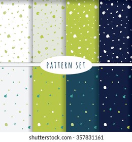 Set of hand drawn seamless patterns. Vector modernbackground stripe design
