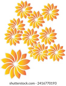 Satz handgezeichneter Formen und doodle Design Elemente. Exotische Dschungelblätter, Blumen und Pflanzen. Abstrakte moderne, trendige Vektorgrafik. Perfekt für Poster, Instagram-Posts