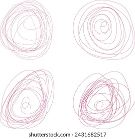 	
conjunto de boceto dibujado a mano de círculos. fondo técnico futurista abstracto. Línea ondulada curva. Fondo estilizado de arte lineal. Ilustración de vector

