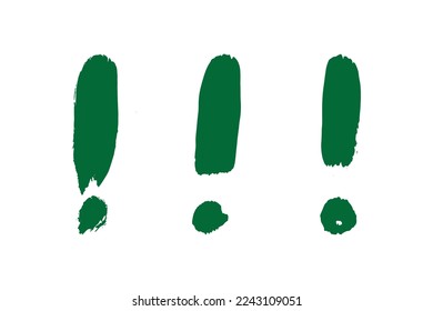 Set of hand drawn Sketch exclamation marks. Exclamation mark.