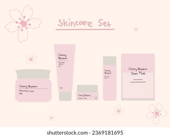 A set of Hand Drawn Skincare Packaging