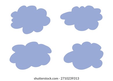 Conjunto de burbuja de discurso dibujado a mano Caja de mensaje vacía en blanco Marco de caja de texto para Anuncios, etiquetas de Precio, pegatinas, diseño