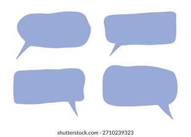 Set handgezeichnete Sprechblase Leeres leeres Nachrichtenfeld Textbox-Rahmen für Banner, Preisschilder, Aufkleber, Design