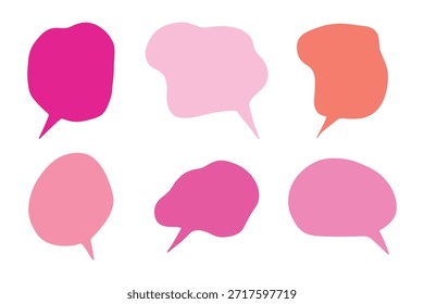 Conjunto de burbuja de discurso dibujado a mano Caja de mensaje vacía en blanco Marco de caja de texto para Anuncios, etiquetas de Precio, pegatinas, diseño