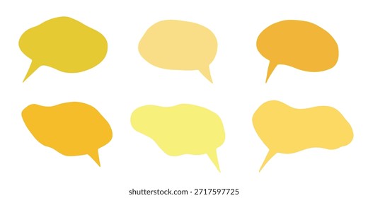 Conjunto de burbuja de discurso dibujado a mano Caja de mensaje vacía en blanco Marco de caja de texto para Anuncios, etiquetas de Precio, pegatinas, diseño