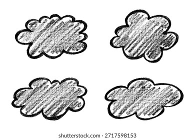 Conjunto de burbuja de discurso dibujado a mano Caja de mensaje vacía en blanco Marco de caja de texto para Anuncios, etiquetas de Precio, pegatinas, diseño