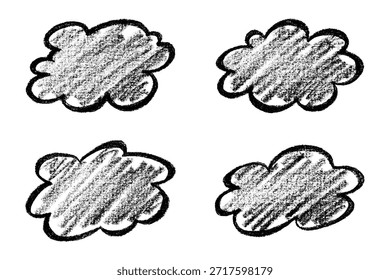Set of hand drawn speech bubble Blank empty message box Textbox frame for banners, price tags, stickers, design