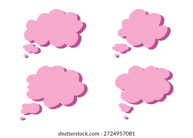 Conjunto de burbuja de discurso dibujado a mano Caja de mensaje vacía en blanco Marco de caja de texto para Anuncios, etiquetas de Precio, pegatinas, diseño