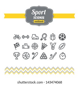 Set Of Hand Drawn Sport Icons