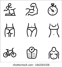 Set of hand drawn sport theme isolated on white background.Vector illustration.