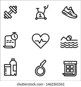 Set of hand drawn sport theme isolated on white background.Vector illustration.