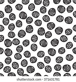 A set of hand drawn style abstract seamless patterns. Tiling repeat backgrounds collection.
Hand drawn style abstract seamless pattern. Tiling repeat background in black and white.
