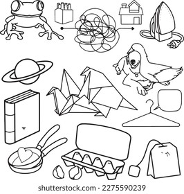 set of hand drawn Tattoo Vector Artwork.Handcrafted Tattoo Vector Graphics