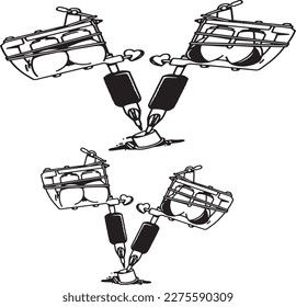 conjunto de dibujos a mano Tattoo Vector Artwork.Gráficos artesanales Tattoo Vector