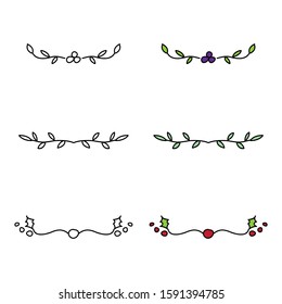 a set of hand drawn text dividers