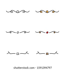a set of hand drawn text dividers