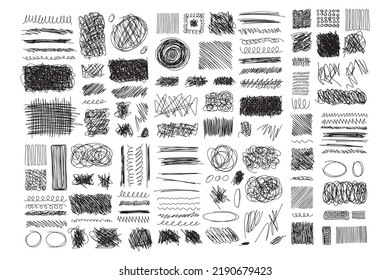 Set Hand Drawn Texture Scribble Marker Stock Vector (Royalty Free ...