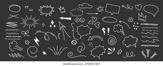 Definir marcador de rabisco de textura desenhada à mão. Textura de desenho da mão. Ilustração vetorial.