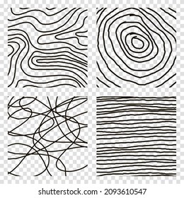 Conjunto de patrones de textura a mano sin costura. Sencillas texturas para el fondo. Ilustración del vector