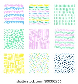 Set hand drawn textures 