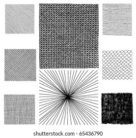 Set of Hand Drawn Textures