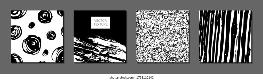 Set of hand drawn textures and lines. Doodle style. Vector grunge modern textured brush stroke, doodle, scribbled. Abstract elements. Collection of modern background, posters, template, cards, banners