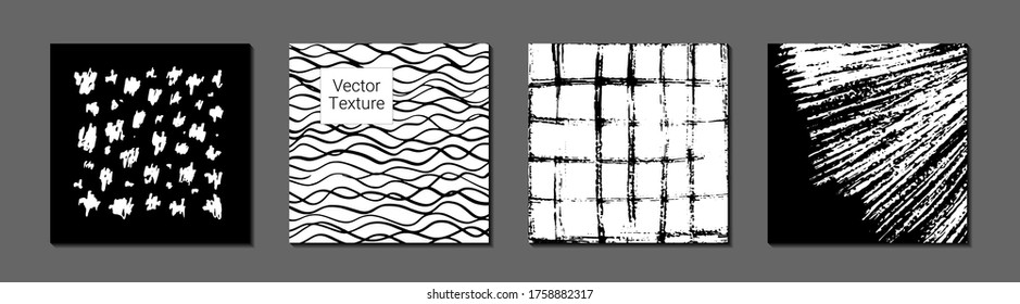 Set of hand drawn textures and lines. Doodle style. Vector grunge modern textured brush stroke, doodle, scribbled. Abstract elements. Collection of modern backgrounds, posters, templates, cards