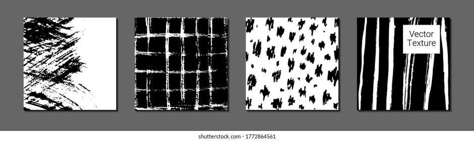 Set of hand drawn textures and lines. Doodle style. Vector grunge modern textured brush stroke, doodle, scribbled. Abstract elements. Collection of modern backgrounds, posters, templates, cards