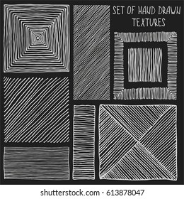 Set of Hand Drawn Textures. For your design, made in vector.