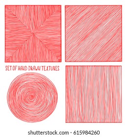 Set of Hand Drawn Textures. For your design, made in vector.