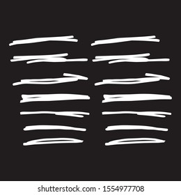 Set of hand drawn underlines EPS Vector