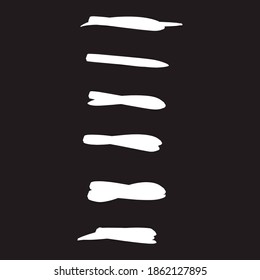 Set of hand drawn underlines EPS Vector