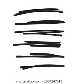 
Set of hand drawn underlines isolated on a white background EPS Vector