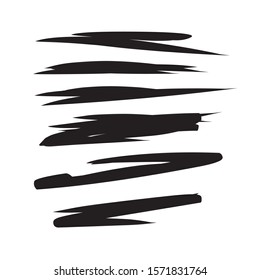 Set of hand drawn underlines isolated on a white background EPS Vector