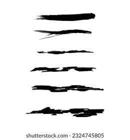 Conjunto de subrayados dibujados a mano sobre un vector EPS de fondo blanco 