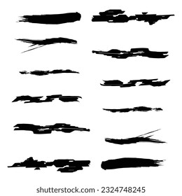 Set of hand drawn underlines on a white background EPS Vector 