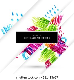 Set von handgezeichneten Universalkarten. Design für Flyer, Plakate, Poster, Einladungen, Broschüren. Künstlerische Kreative Vorlagen. Abstrakter moderner Stil
