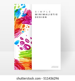 Set von handgezeichneten Universalkarten. Design für Flyer, Plakate, Poster, Einladungen, Broschüren. Künstlerische Kreative Vorlagen. Abstrakter moderner Stil