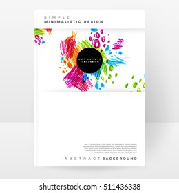 Juego de tarjetas universales dibujadas a mano. Diseño para volantes, carteles, afiches, invitaciones, folletos. Plantillas artísticas creativas. Resumen Estilo moderno