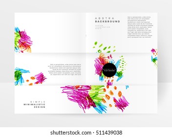 Set of Hand Drawn Universal Cards. Design for Flyers, Placards, Posters, Invitations, Brochures. Artistic Creative Templates. Abstract Modern Style
