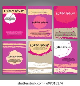 set of hand drawn universal cards