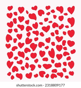 set of Hand drawn valentine Heart Doodle Lines vector illustration, valentine Heart romantic vector, Love Vector, Love Symbol Vector Art