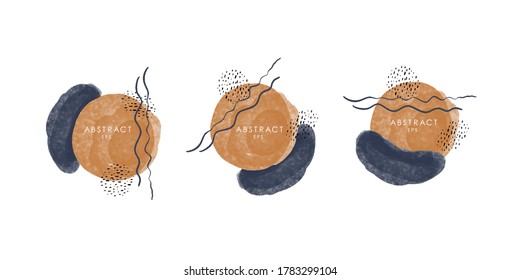 Set of hand drawn various shapes and doodle objects. Abstract contemporary modern trendy vector illustration. All elements are isolated