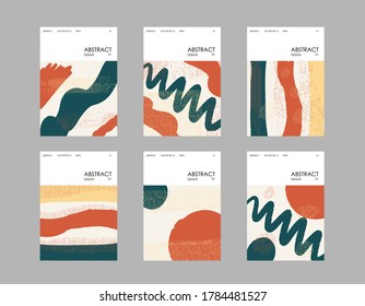 Handgezeichneter Satz verschiedener Formen und doodle Objekte. Abstrakte moderne, trendige Vektorgrafik. Alle Elemente einzeln