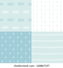 Set of hand drawn vector anchor patterns
