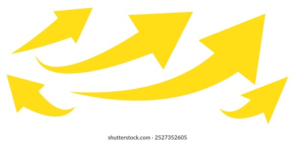 Set of Hand drawn vector arrows doodle on white background. design element vector illustration