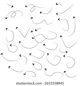 Conjunto de flechas de Vector dibujadas a mano doodle Ilustración vectorial EPS 10