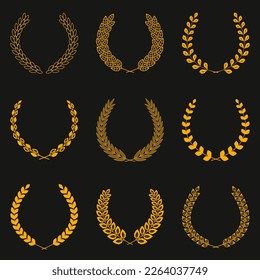 The set of hand drawn vector circular decorative elements for your design.