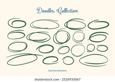 Conjunto de garabatos de Vector dibujados a mano. Dibuja garabatos.