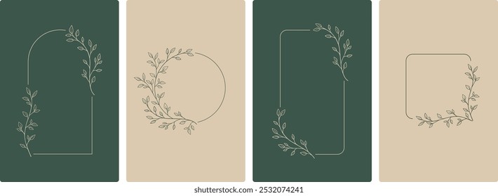 Set von handgezeichneten Vektorblumen, tropischen Blättern, Pflanze, Wildblume, Rose. Eukalyptus. Zweigniederlassungen. Sammlung von botanischen Silhouetten Element Vektor. Abstraktes Bouquet im minimalistischen Flachstil